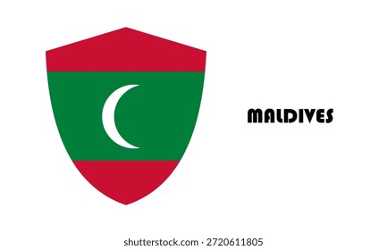 Malediven Flagge in Schildform (Badge)