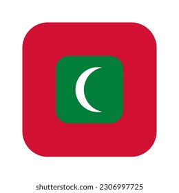 Maldives flag simple illustration for independence day or election