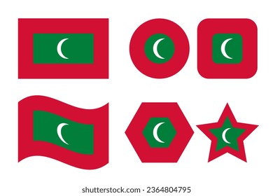 La bandera de Maldivas muestra una simple ilustración del día de la independencia o las elecciones