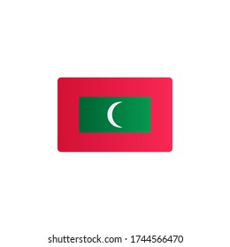 maldives flag vector. country flag isolated on white background