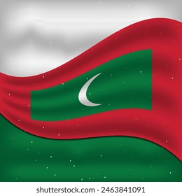 Maldives Flag Vector Design Template