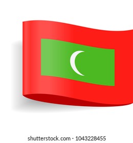 Maldives Flag Vector Icon - Illustration