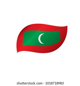 Maldives flag, vector illustration