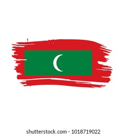 Maldives flag, vector illustration