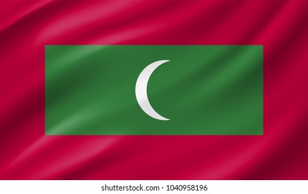 Maldives Flag in Vector Illustration