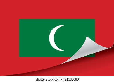 Maldives flag vector illustration.