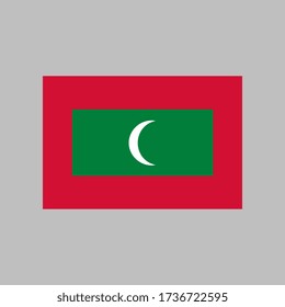 Maldives flag vector illustration in high quality for ui and ux, website or mobile application