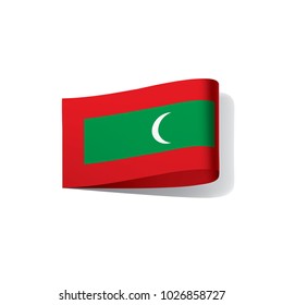 Maldives flag, vector illustration on a white background