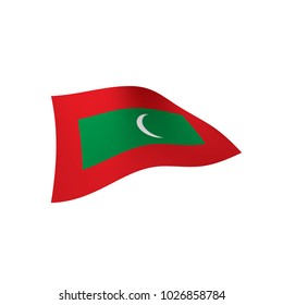 Maldives flag, vector illustration on a white background