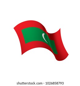 Maldives flag, vector illustration on a white background