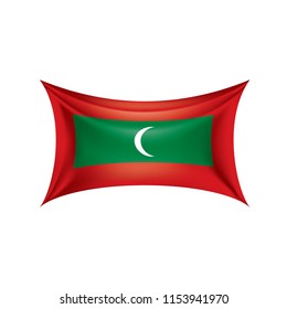 Maldives flag, vector illustration on a white background