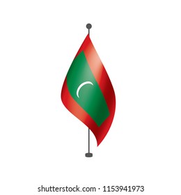 Maldives flag, vector illustration on a white background