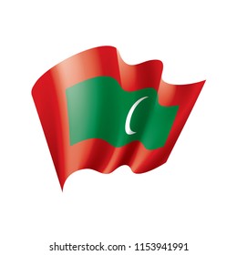 Maldives flag, vector illustration on a white background