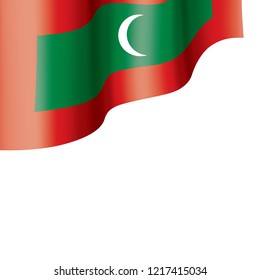 Maldives flag, vector illustration on a white background