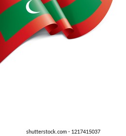 Maldives flag, vector illustration on a white background