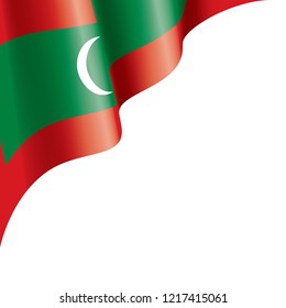 Maldives flag, vector illustration on a white background