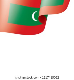 Maldives flag, vector illustration on a white background