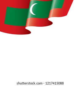 Maldives flag, vector illustration on a white background