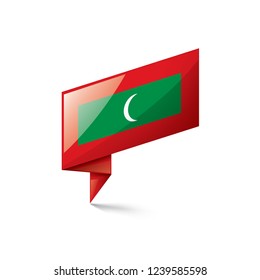 Maldives flag, vector illustration on a white background