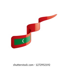 Maldives flag, vector illustration on a white background