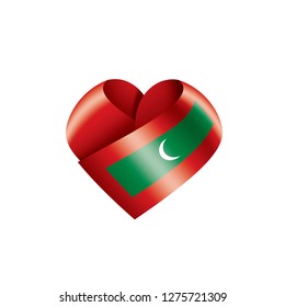 Maldives flag, vector illustration on a white background