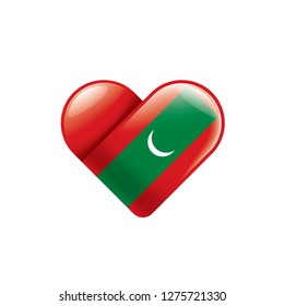 Maldives flag, vector illustration on a white background