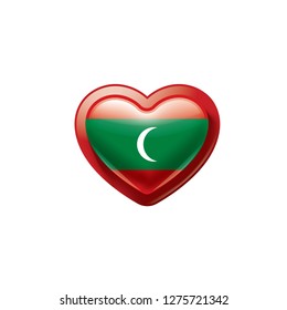 Maldives flag, vector illustration on a white background