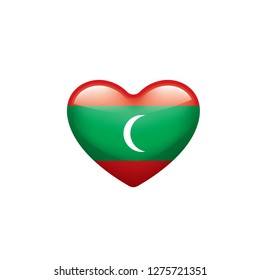 Maldives flag, vector illustration on a white background