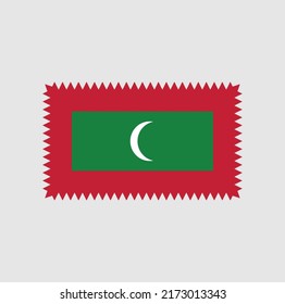 Maldives Flag Vector. National Flag