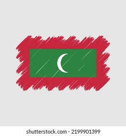 Vector de bandera de Maldivas. Bandera nacional