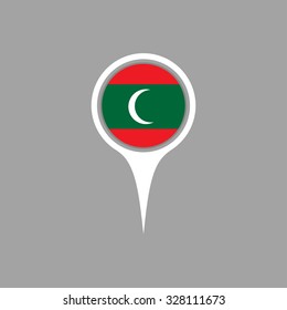maldives flag,pin