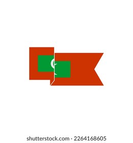 Maldives flags icon set, Maldives independence day icon set vector sign symbol