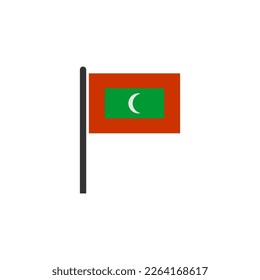 Maldives flags icon set, Maldives independence day icon set vector sign symbol