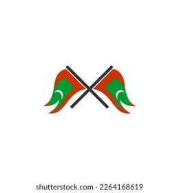 Maldives flags icon set, Maldives independence day icon set vector sign symbol