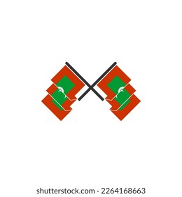 Maldives flags icon set, Maldives independence day icon set vector sign symbol