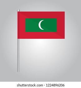 Maldives Icon vector illustration,National flag for country of Maldives isolated, banner vector illustration. Vector illustration eps10.