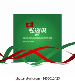 Maldives Independence Day Celebration Vector Template Design Illustration