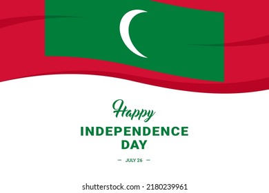 Maldives Independence Day. Vector Illustration. The illustration is suitable for banners, flyers, stickers, cards, etc.