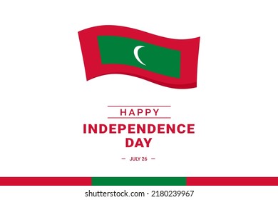 Maldives Independence Day. Vector Illustration. The illustration is suitable for banners, flyers, stickers, cards, etc.