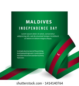 Maldives Independence Day Vector Template Design Illustration
