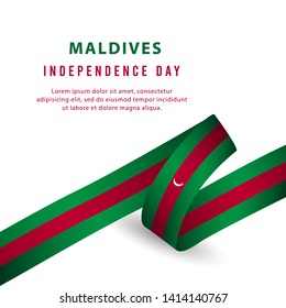 Maldives Independence Day Vector Template Design Illustration