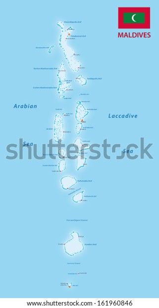 Maldives Map Stock Vector (Royalty Free) 161960846