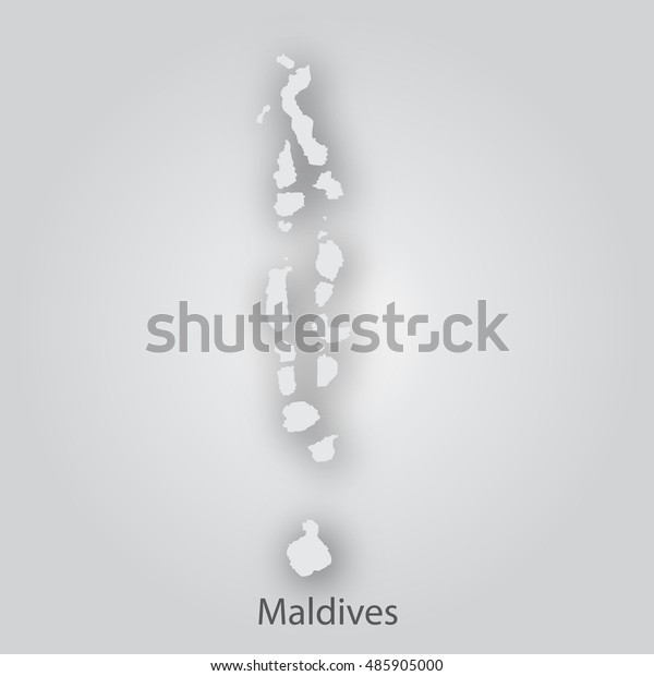 Maldives Map Paper Cut Styleabstract Modern Stock Vector (Royalty Free ...