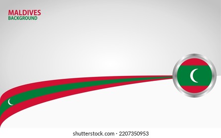 Maldives National Flag, Vector background for Independence Day and various other events