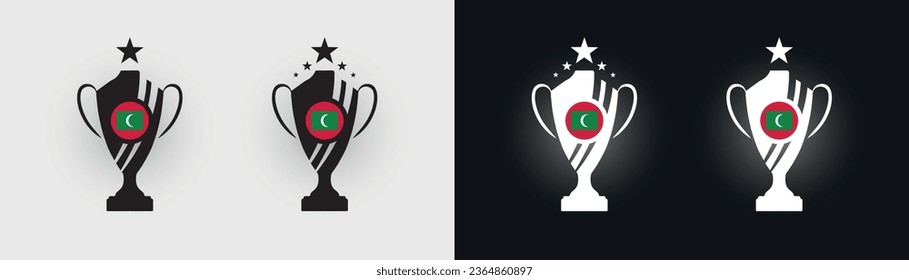 Malediven-Pokal-Cup-Meister der Pokal-Pokal-Pokale, Vektorgrafik