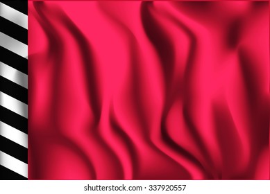 Maldives Variant Flag. Rectangular Shape Icon with Wavy Effect