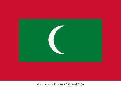 Maldivian flag vector icon. The flag of Maldives.