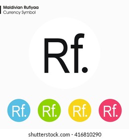 Maldivian Rufiyaa sign icon.Money symbol. Vector illustration.
