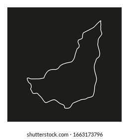 Maldonado region map, in Uruguay
