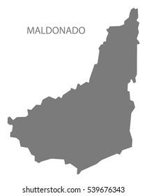 Maldonado Uruguay Map in grey